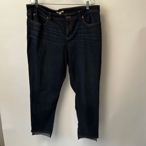 Eileen Fisher Jeans size 18, cute frayed step hem